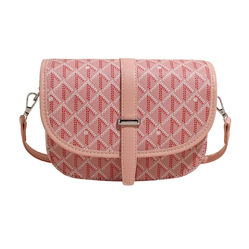 Cross-border Fashion Women's PU Geometric Portable Saddle Messenger Bag Small Square Shoulder Crossbody Urban.2015