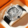 New Men's Women's Non-automatic Quartz Hollow Transparent Shell Trendy Simple Luminous Student Couple Watch Pointer 41mm