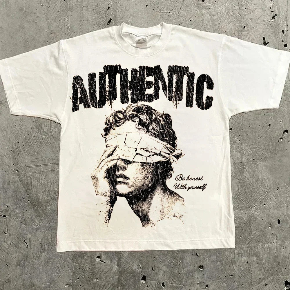 Harajuku Oversized Graphic T-Shirt Y2K High Street pro Choice Vintage Streetwear Casual O-Neck Cotton Top for Men Women