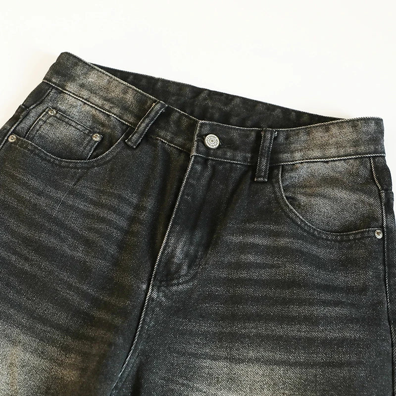 2025 New Autumn Street Men's Loose Micro-flared Pants Korean Style Hip-hop Y2K Whiskered Straight Wide-leg Pants in 5 Colors