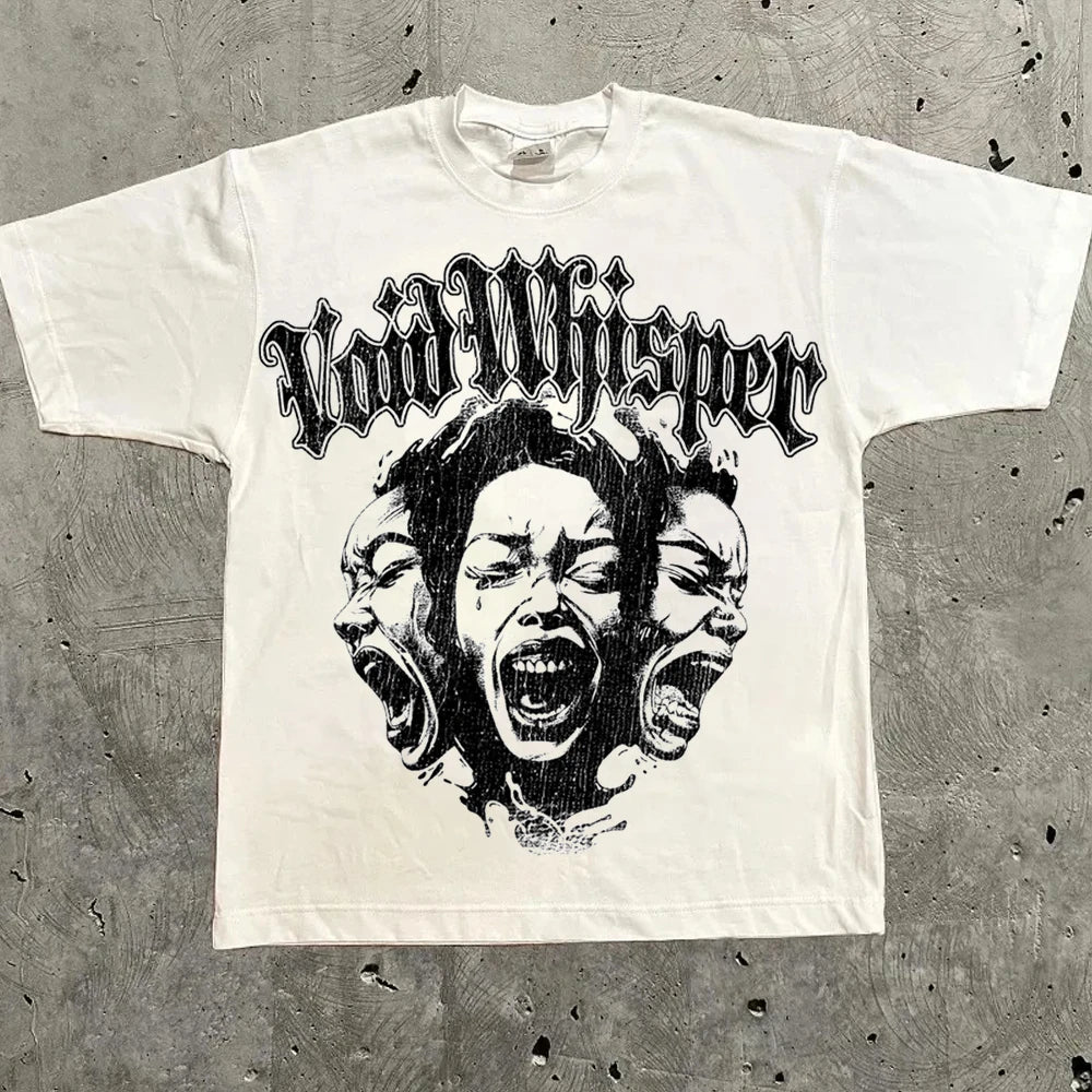 Harajuku Oversized Graphic T-Shirt Y2K High Street pro Choice Vintage Streetwear Casual O-Neck Cotton Top for Men Women