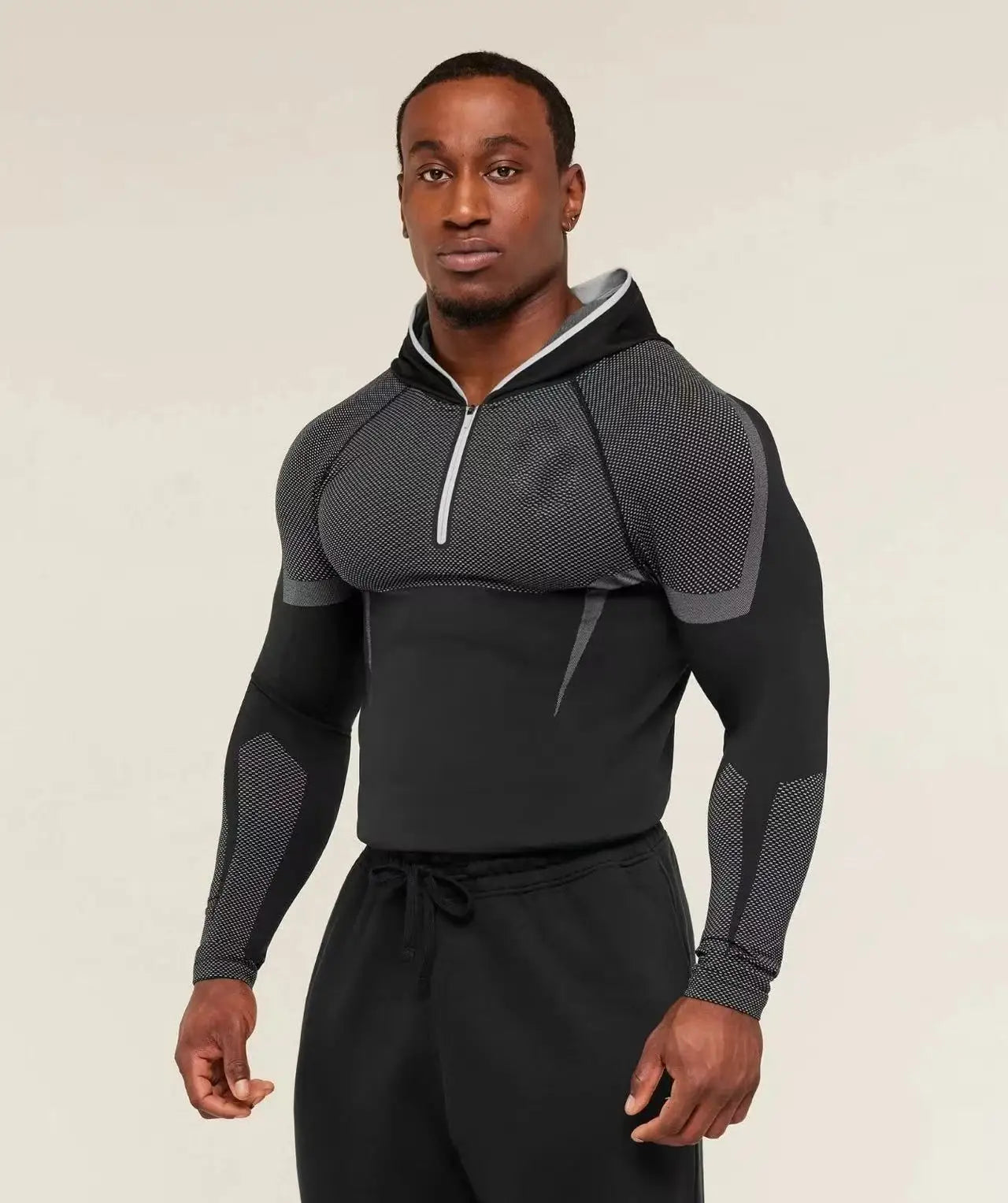 Herren Performance Hoodie – Langarm Sportshirt mit Reißverschluss & Kapuze