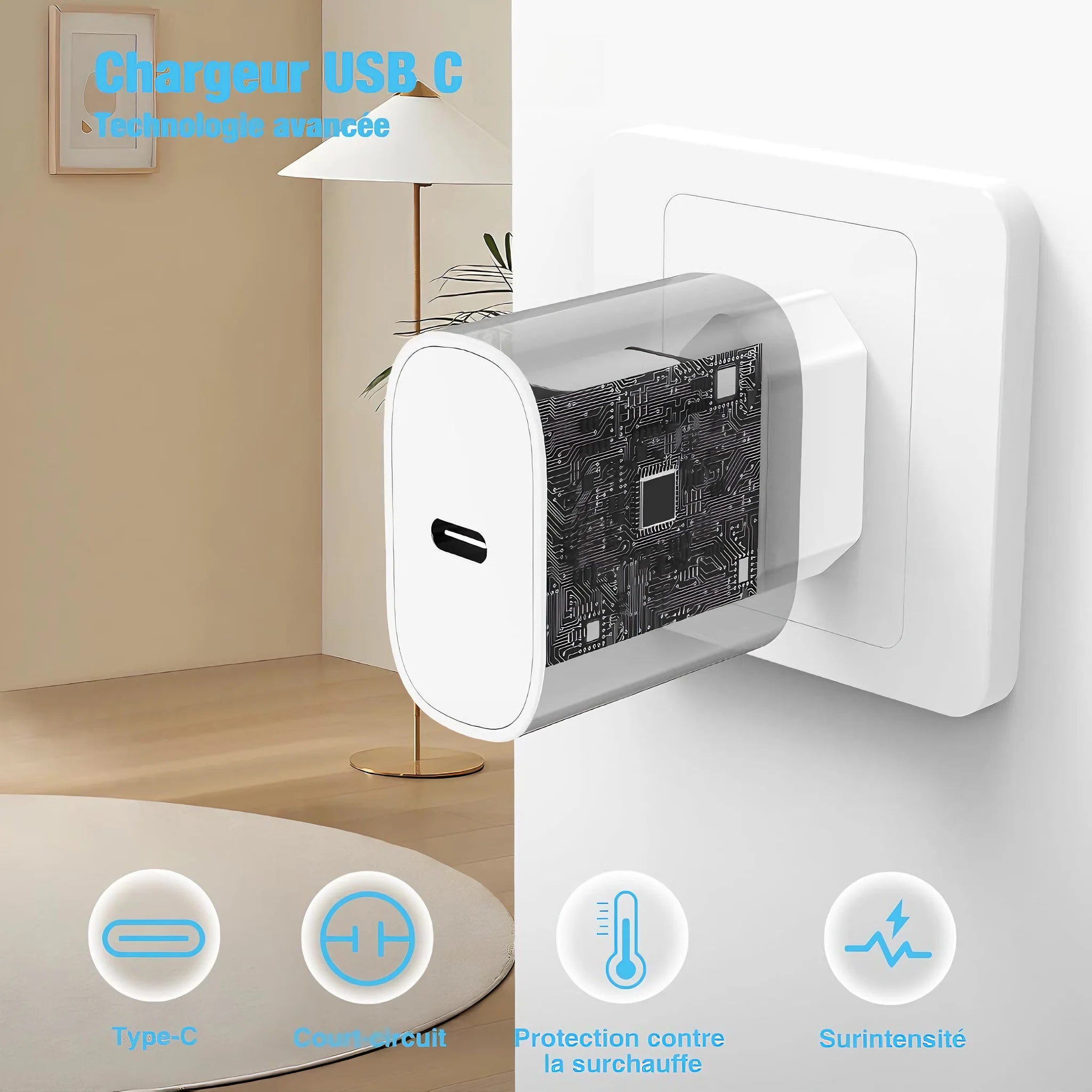 35W PD USB-C Fast Travel Charger For iPhone 17 Air 16 15 14 13 12 11 Pro Max XS XR Samsung EU Plug Quick Charger With Retail Box