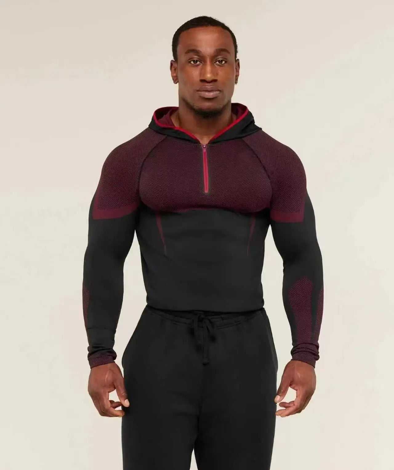 Herren Performance Hoodie – Langarm Sportshirt mit Reißverschluss & Kapuze