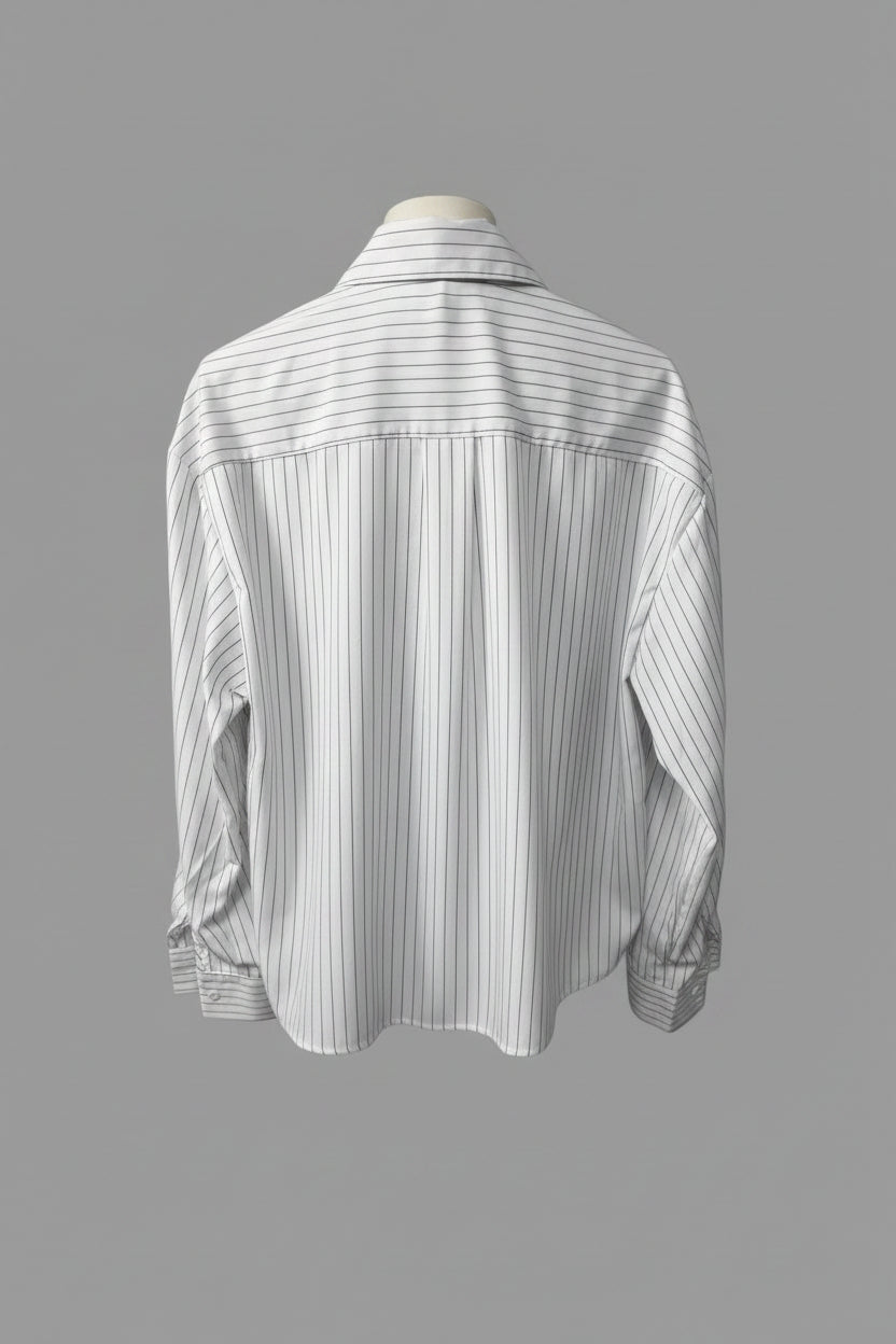 British Retro Men's Striped Shirt Loose Fit Long Sleeve Cardigan Casual Autumn Top High-Quality Tatting Broadcloth S-2XL