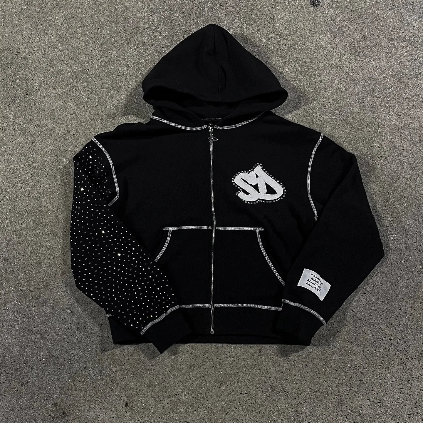 American Double-Sided Plaid Loose Zipper Hoodie