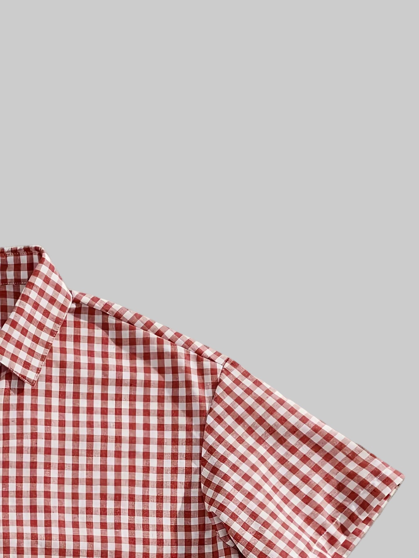 Men's collegiate style plaid casual comfortable short-sleeve shirt for spring, summer, and autumn, suitable for everyday casual