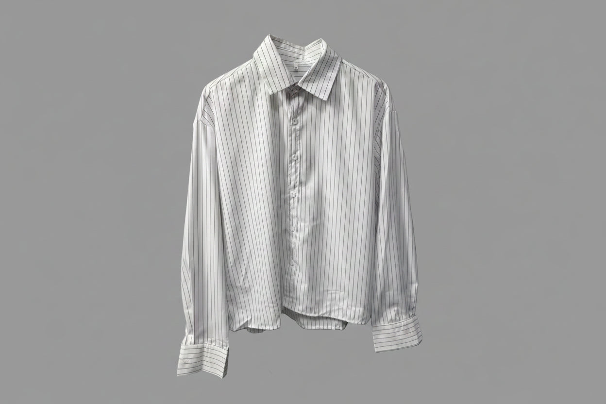 British Retro Men's Striped Shirt Loose Fit Long Sleeve Cardigan Casual Autumn Top High-Quality Tatting Broadcloth S-2XL