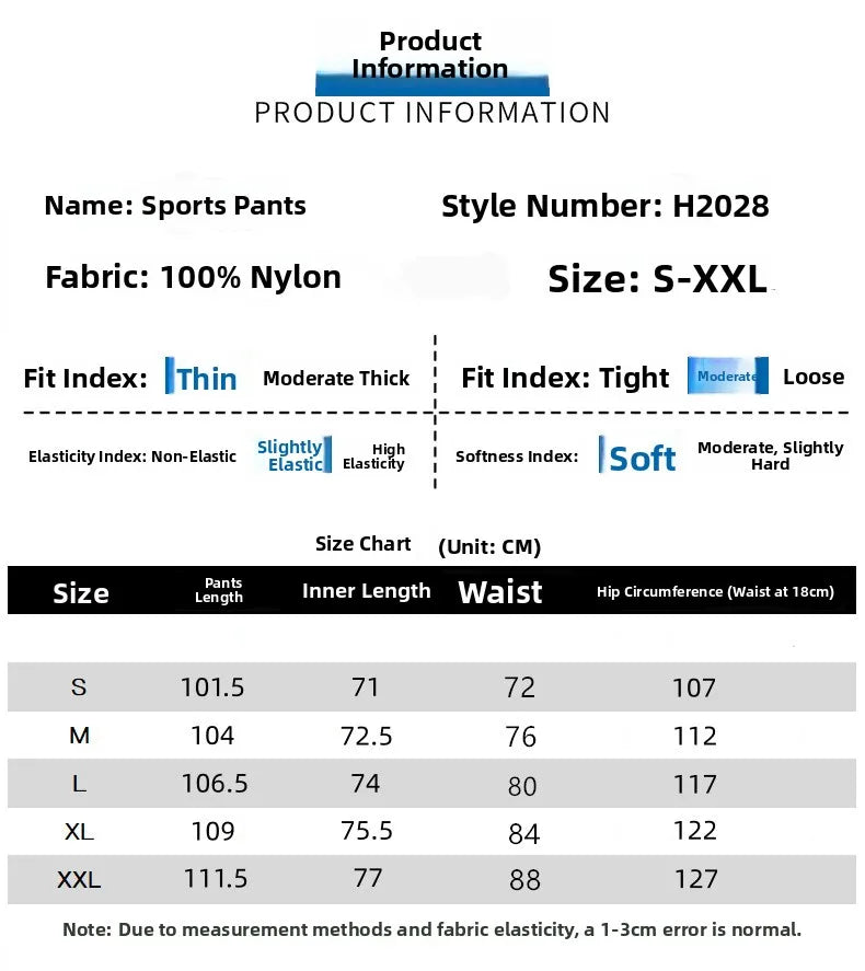 2026 New Style Men's Casual Sports Pants Striped Loose Fit High Waist Standard European Size Couple Matching Long Trousers