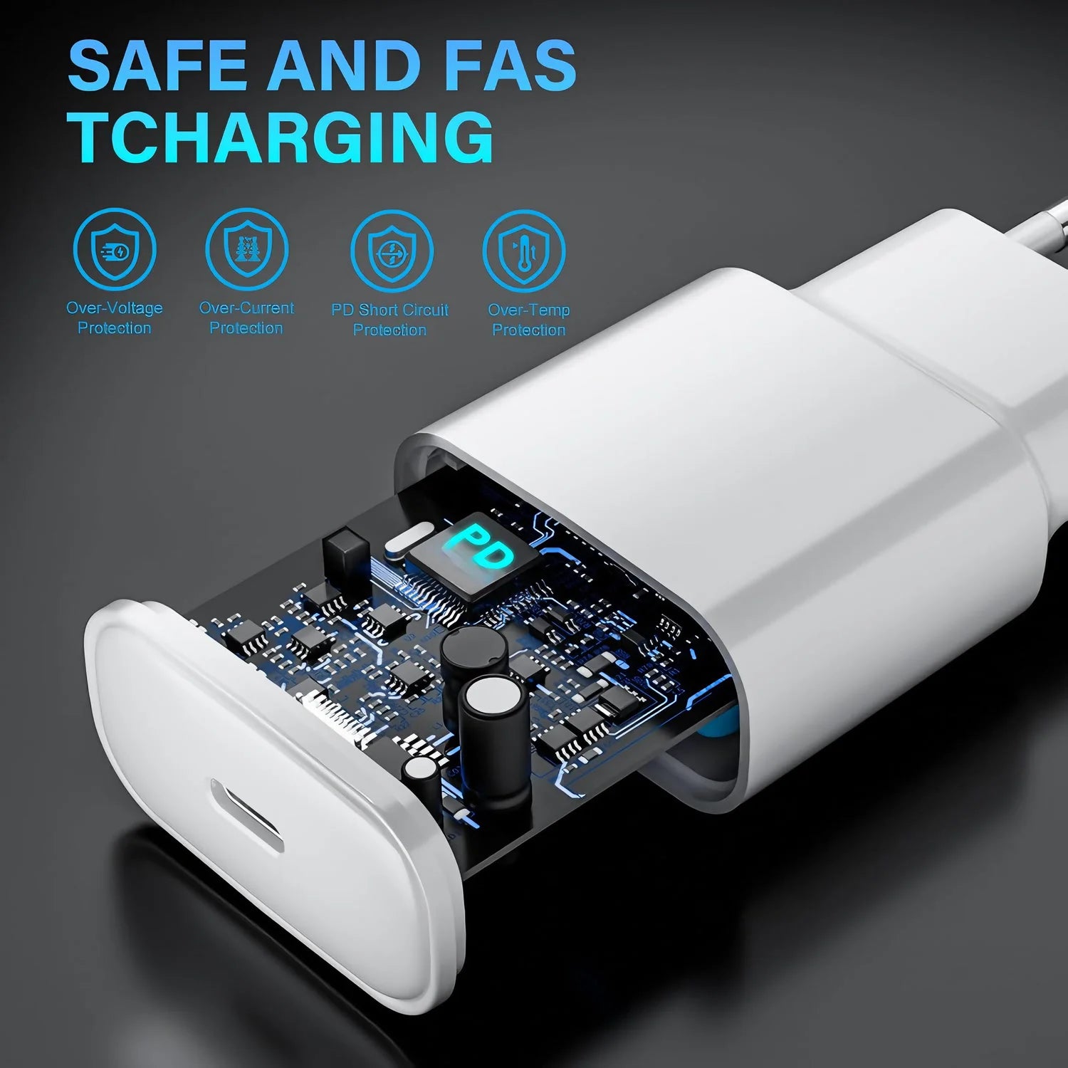 35W PD USB-C Fast Travel Charger For iPhone 17 Air 16 15 14 13 12 11 Pro Max XS XR Samsung EU Plug Quick Charger With Retail Box