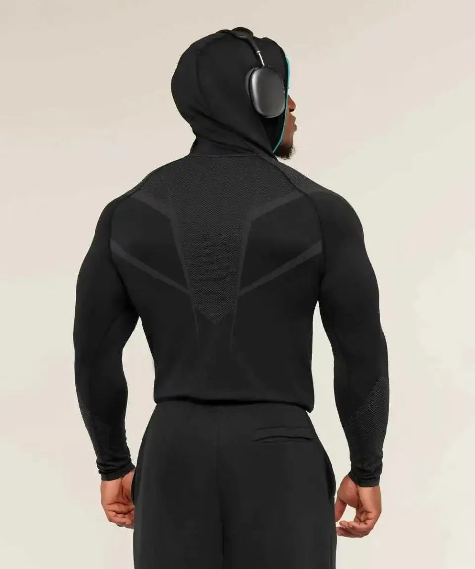 Herren Performance Hoodie – Langarm Sportshirt mit Reißverschluss & Kapuze