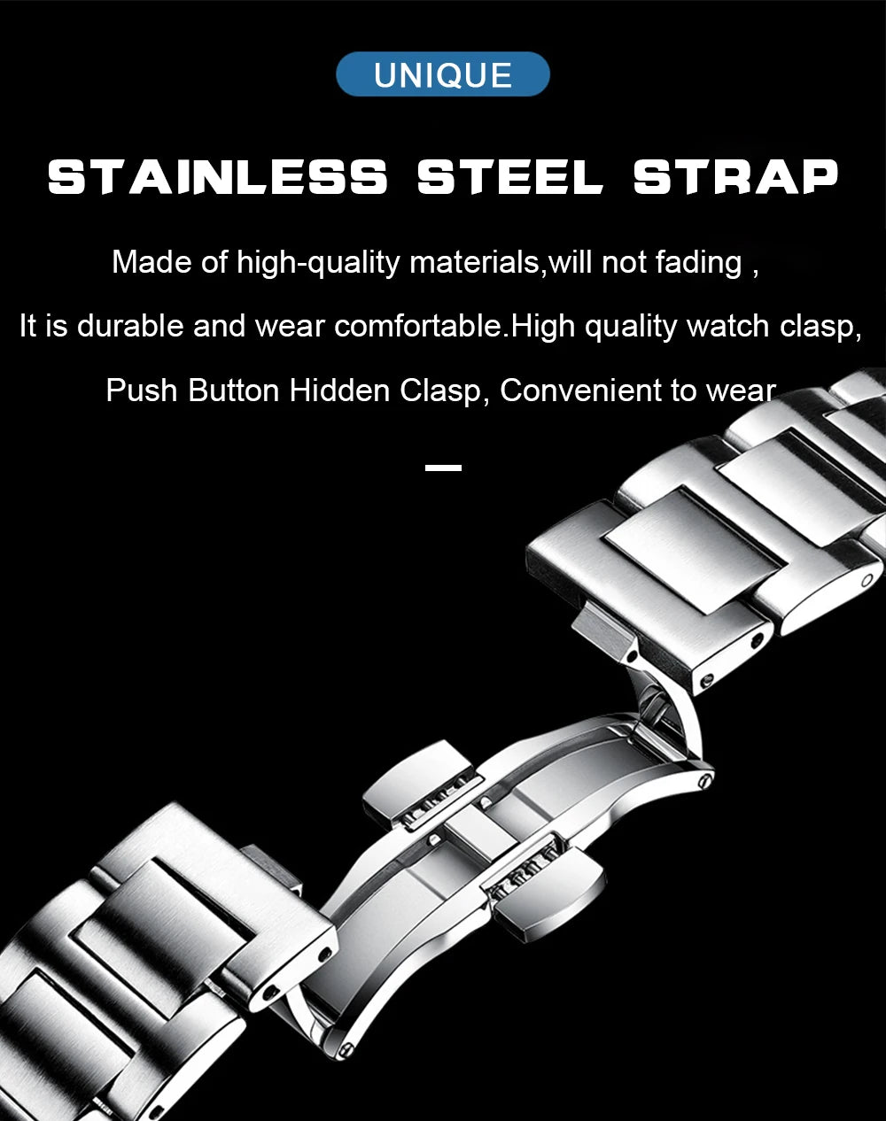 POEDAGAR Square Trendy Men Wristwatch Luminous Waterproof Stainless Steel Watch For Man Date Quartz Business Men's Watches Reloj