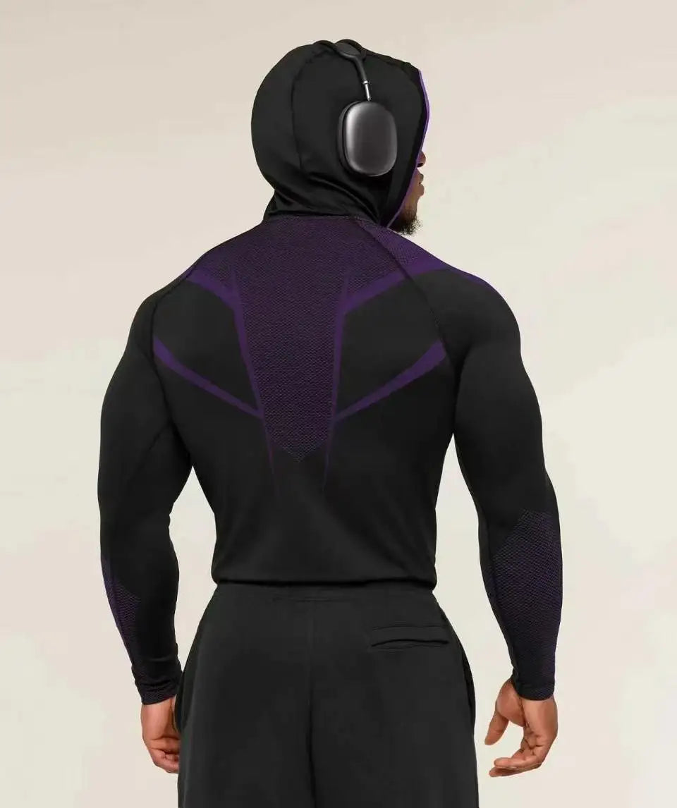 Herren Performance Hoodie – Langarm Sportshirt mit Reißverschluss & Kapuze