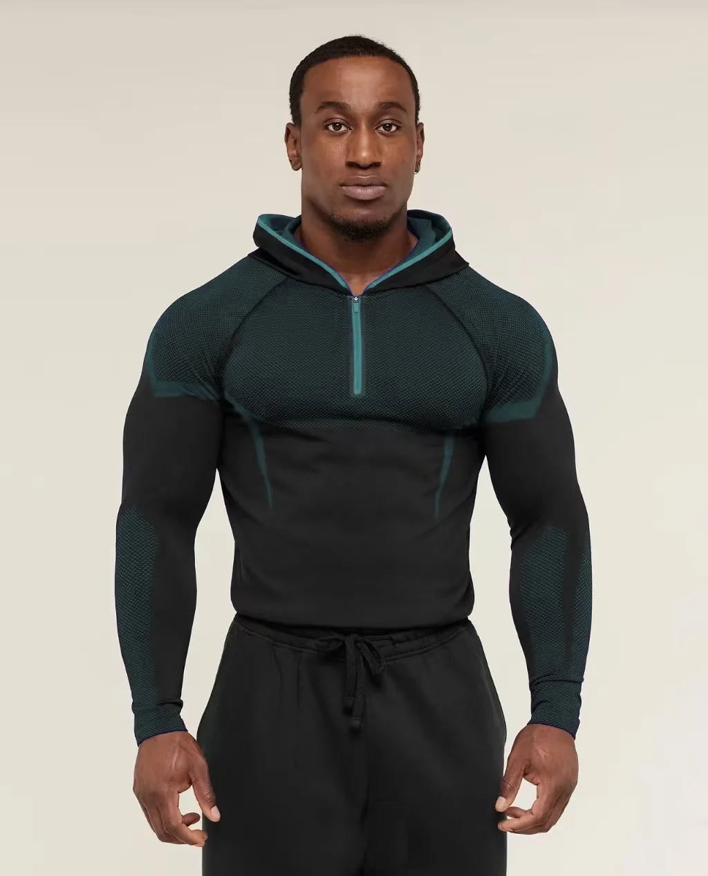 Herren Performance Hoodie – Langarm Sportshirt mit Reißverschluss & Kapuze