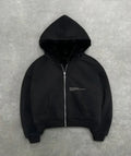 American Double-Sided Plaid Loose Zipper Hoodie