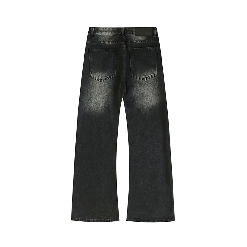 2025 New Autumn Street Men's Loose Micro-flared Pants Korean Style Hip-hop Y2K Whiskered Straight Wide-leg Pants in 5 Colors